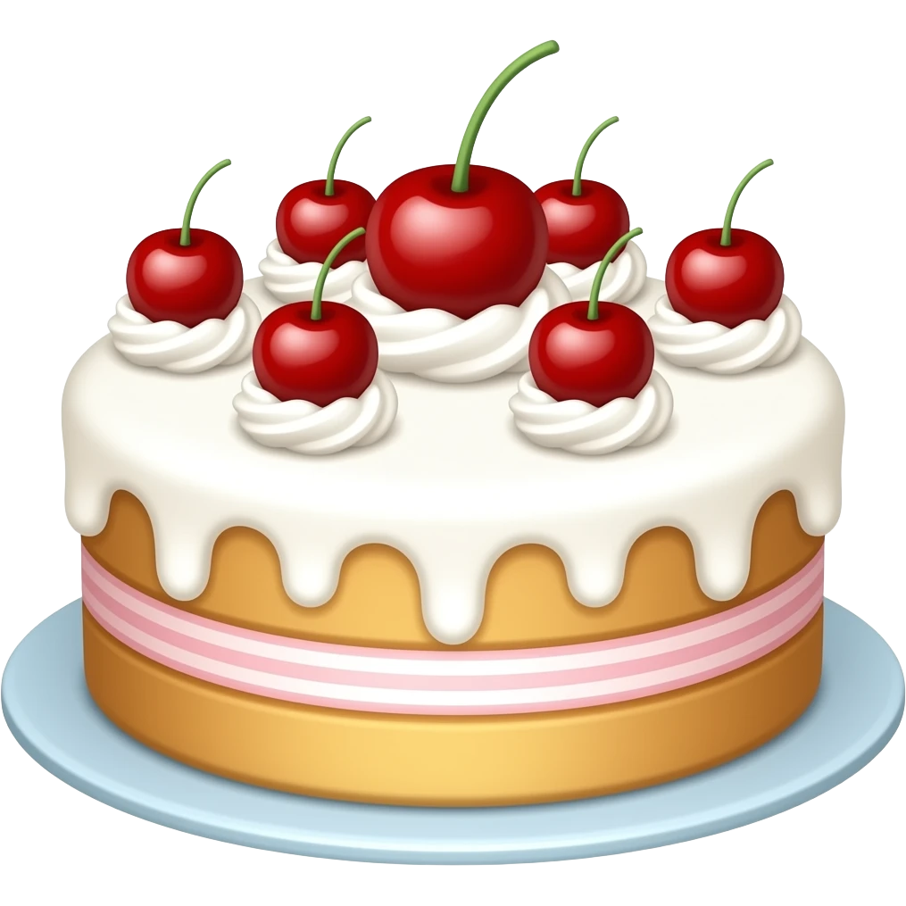the cherry on the white cake emoji