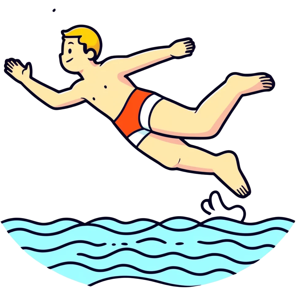Man swimming in the air emoji