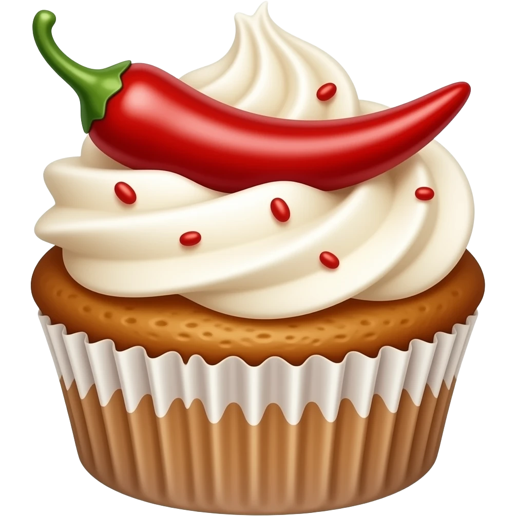 In a spicy cupcake spicy pepper emoji