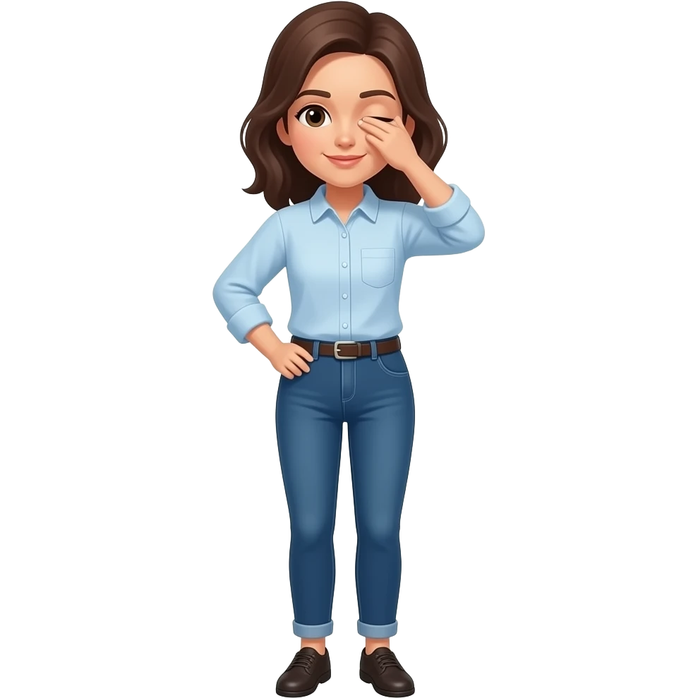Женщина трет глаза emoji