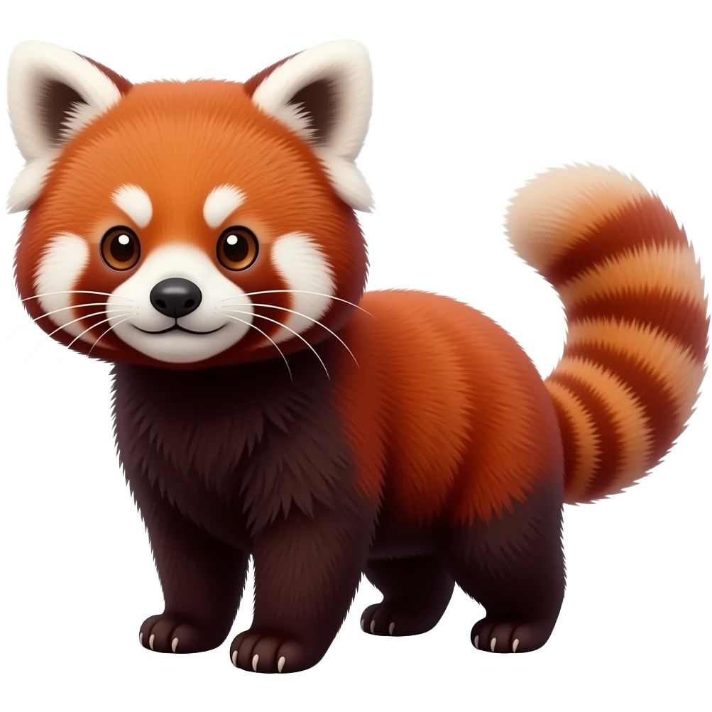 Dark Brownish red soft natural realistic romantic vintage antique divine beautiful elegant pretty precious cute young youthful Fakémon-Pokémon-alien-opossum-genet-civet-red-panda-feline-rodent-hybrid-creature (full body) emoji