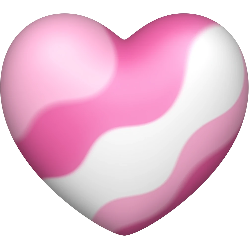 Pink and white mix Heart emoji