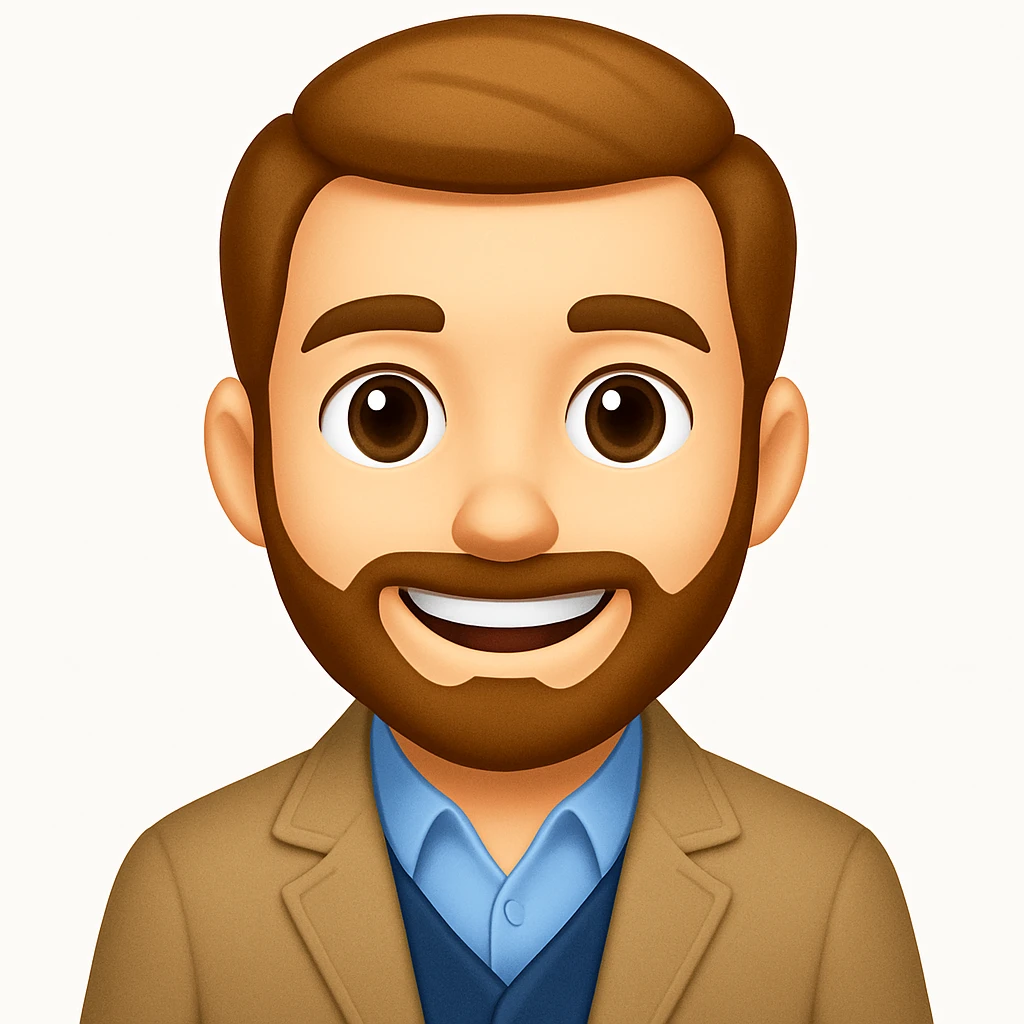 turn the second man in emoji style of the 1st image, match the facial features and match dressing style of the 2nd image emoji