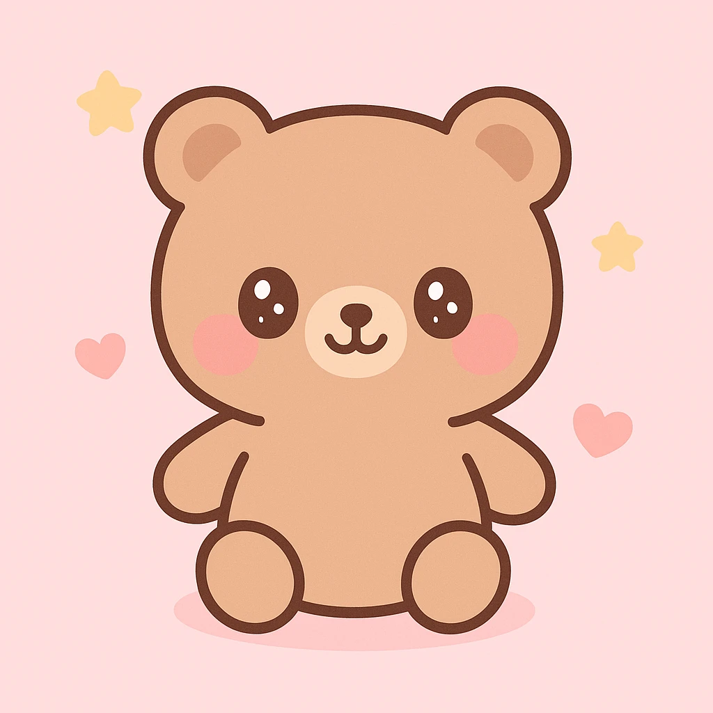 teddy bear, kawaii style, cute and charming emoji