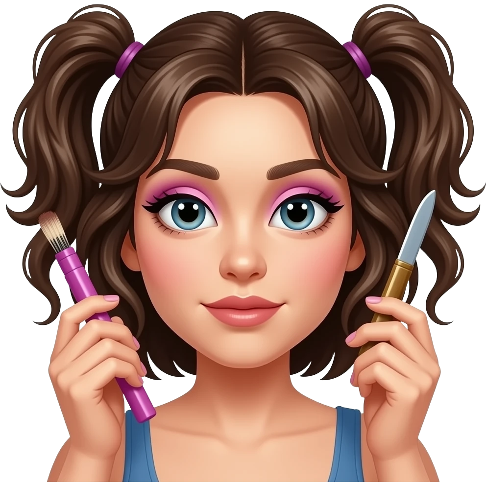 wearing like a lot of makeup and doing your hair, and doing pretty much everything you don’t do in everyday life emoji