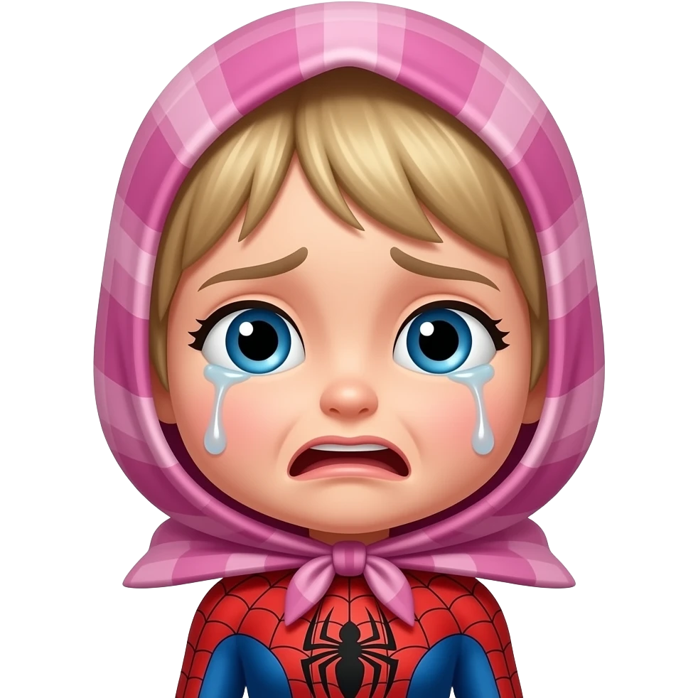 Masha Crying Spiderman emoji