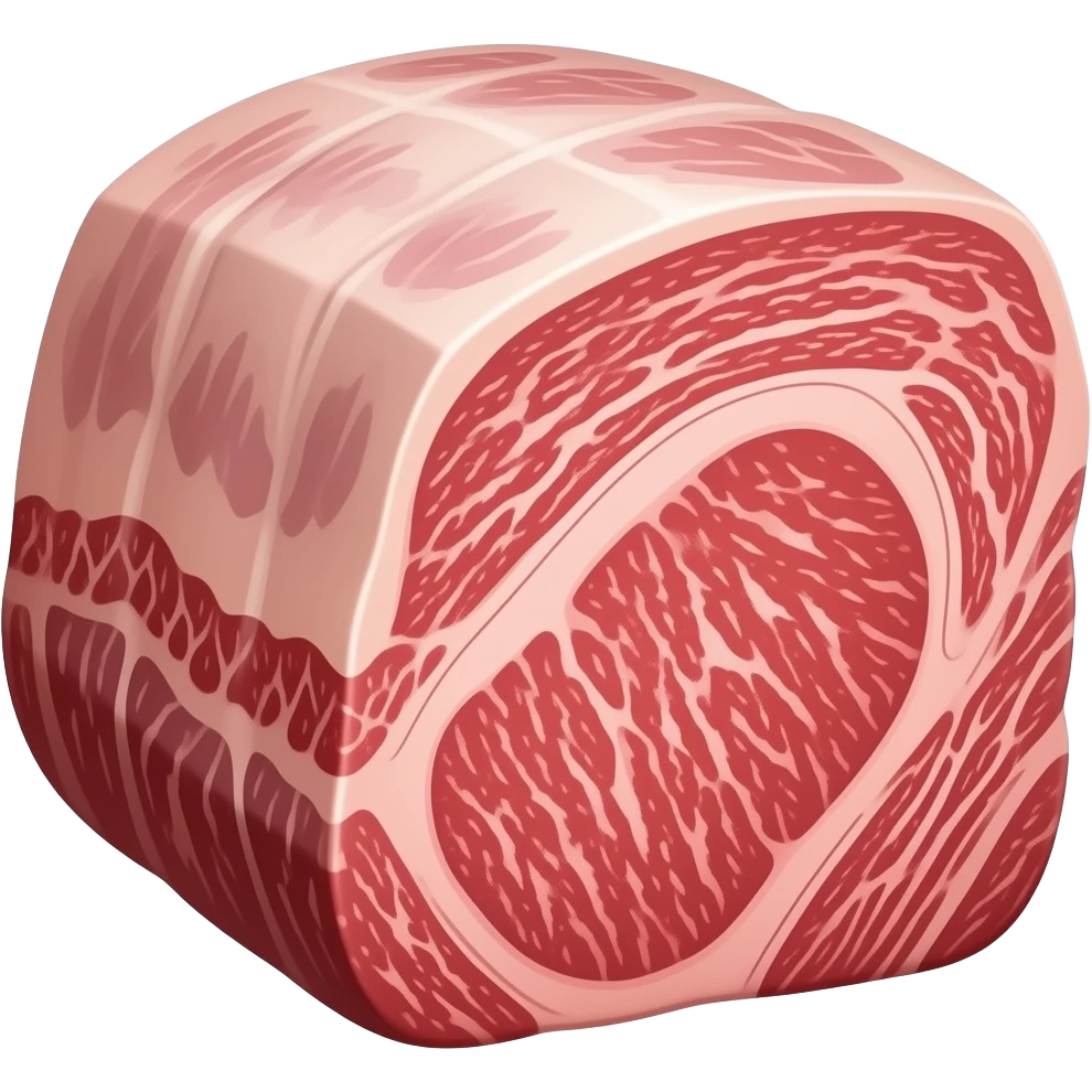 a very big piece of premium and expensive raw japanese wagyu A5 with high marble score emoji