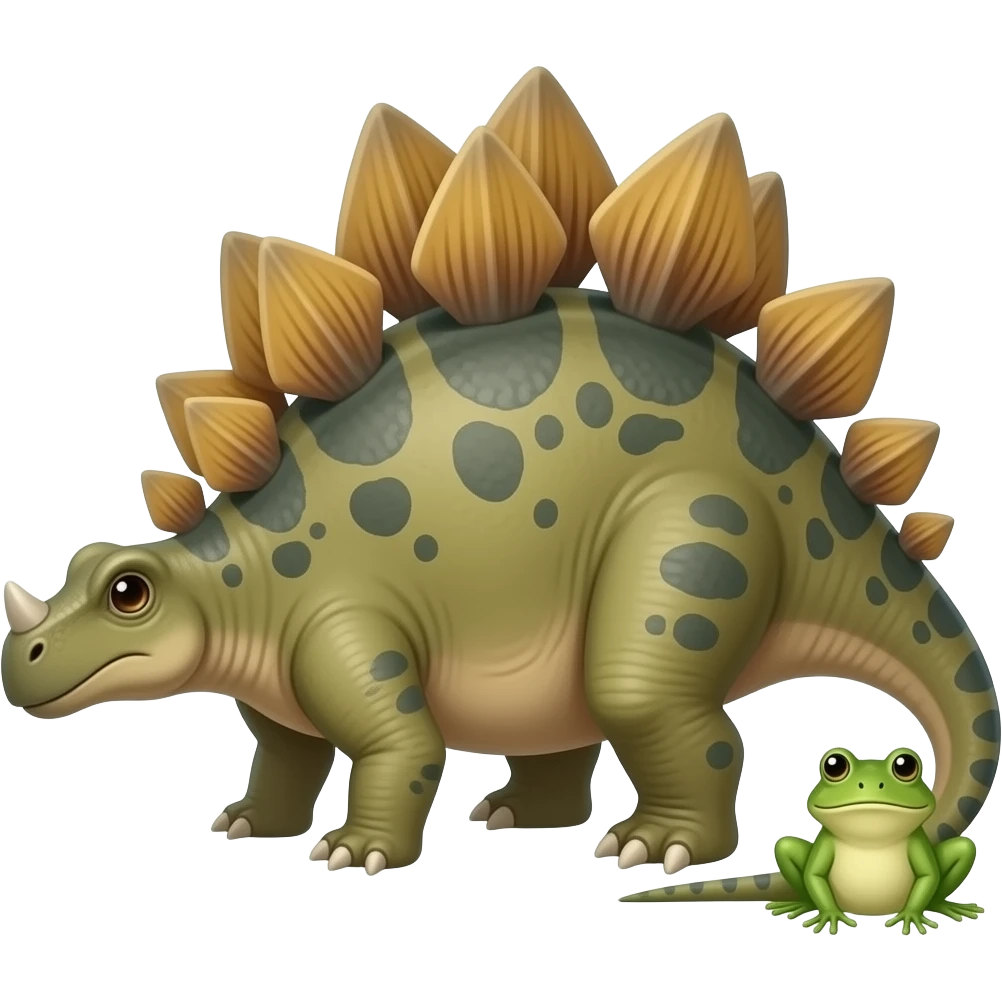 Stegosaurus with frog tail emoji