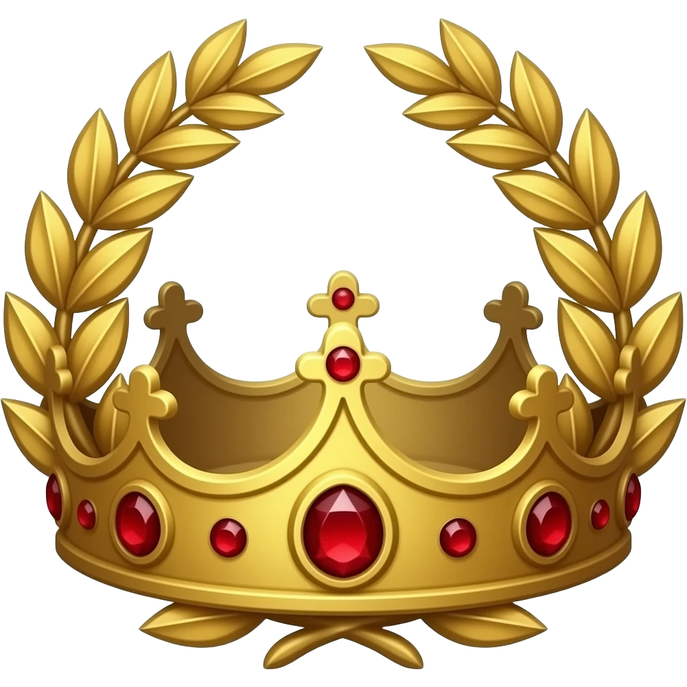 Corona de laurel imperial de oro y diamantes rojos del dios Emperador de Warhammer 40k emoji