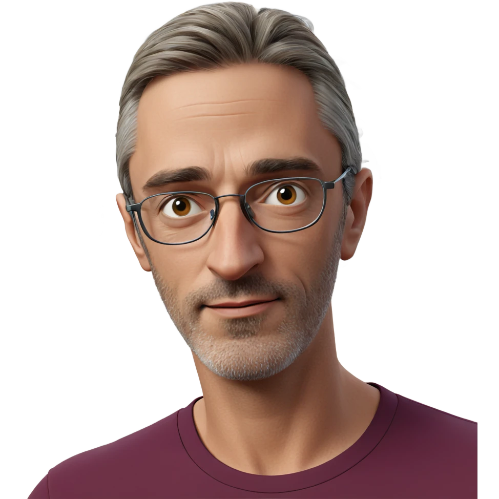 male portrait with bird companion emoji