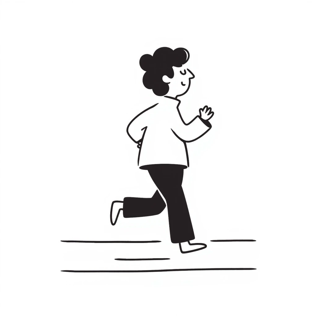A person running on a track, viewed from behind emoji