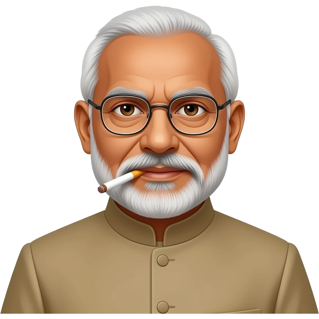 Modi lending a cigarette emoji