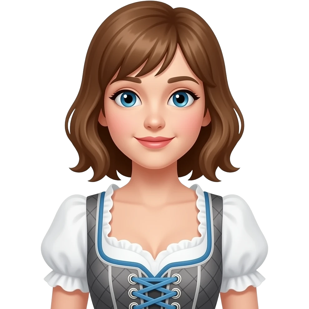 Mädel in Dirndl. ich will das der Dirndl durchsichtiger ist. emoji