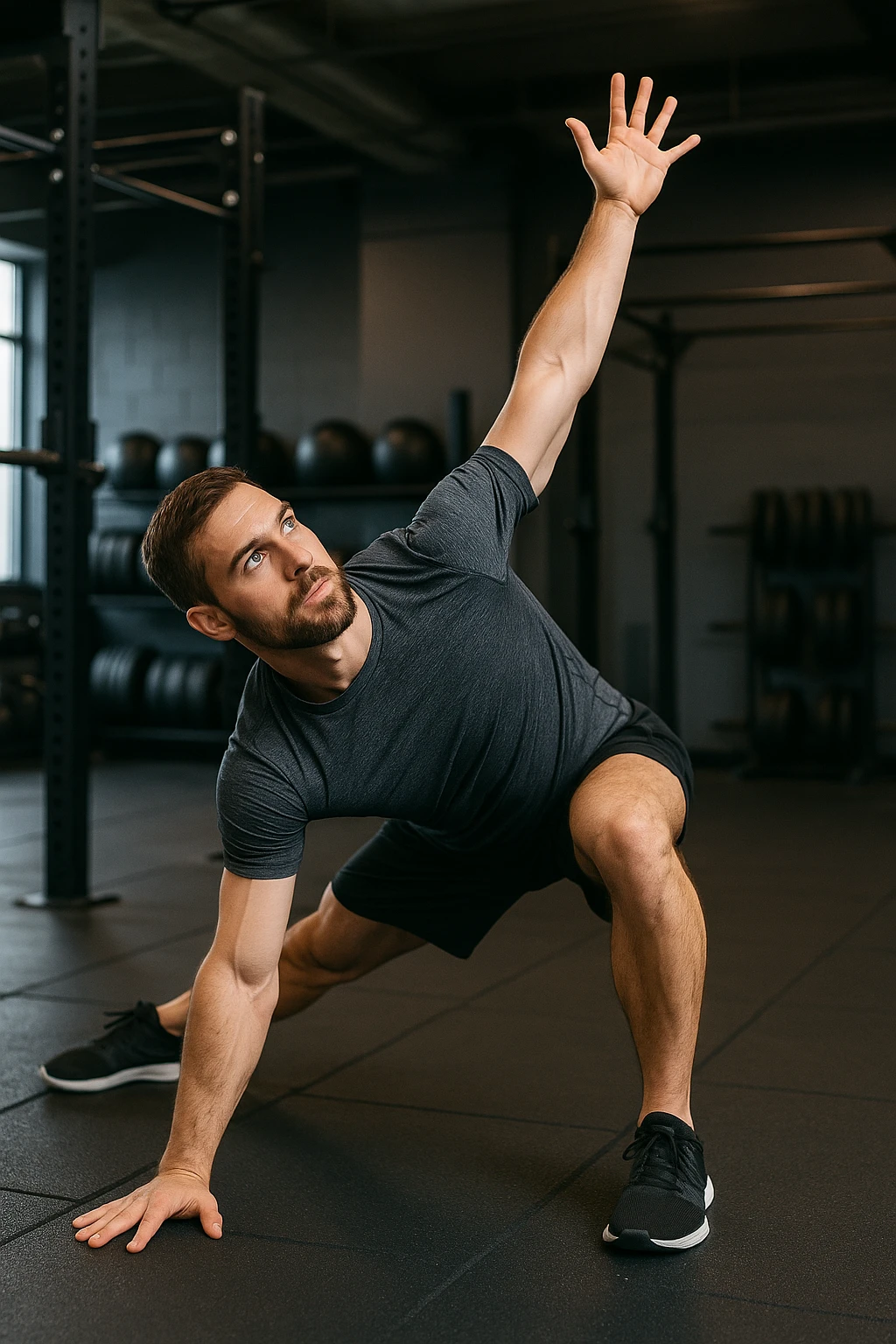 uomo in overreaching in palestra emoji