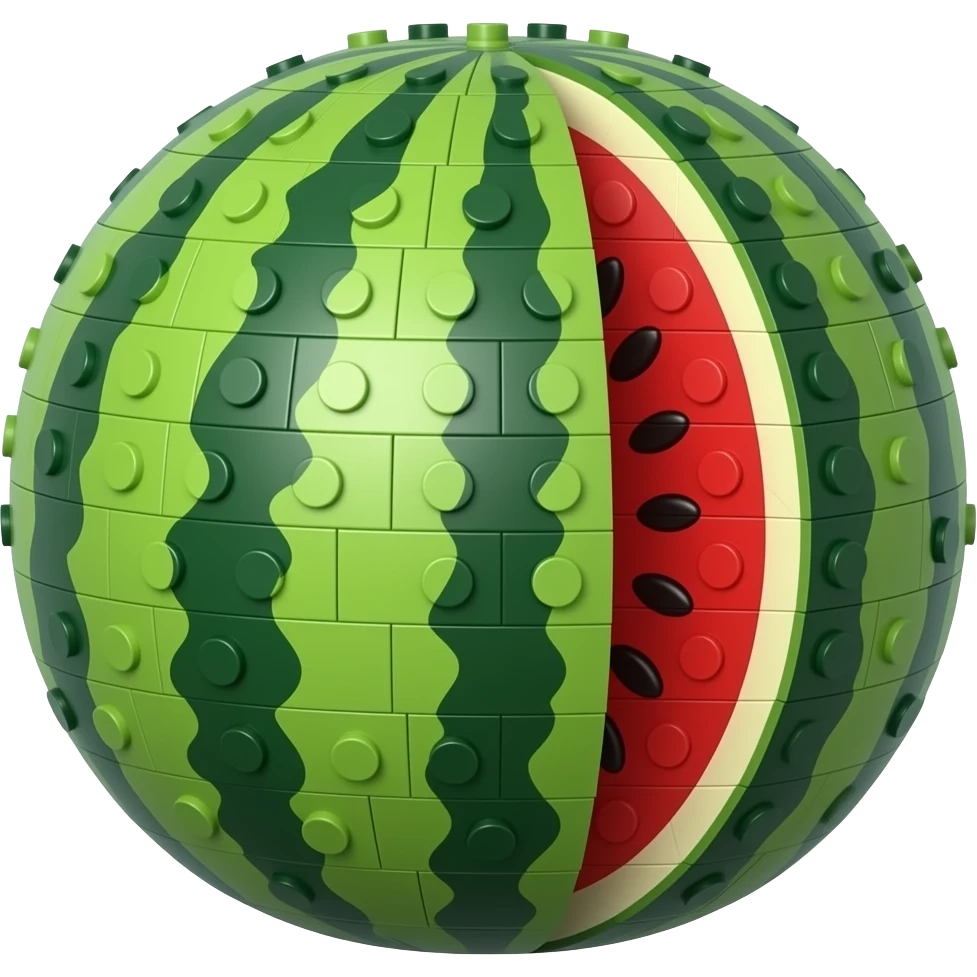 watermelon lego emoji