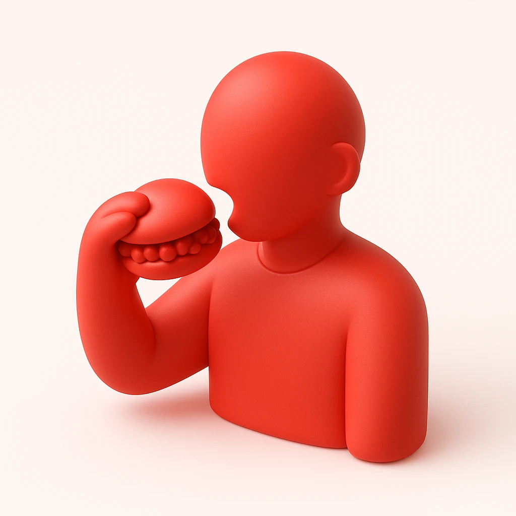 person eating sloppy joe emoji
