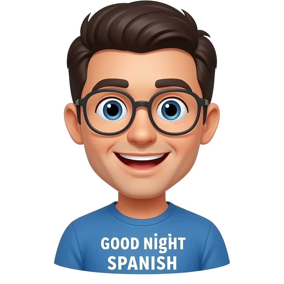 imagen graciosa de buenas noches en español emoji