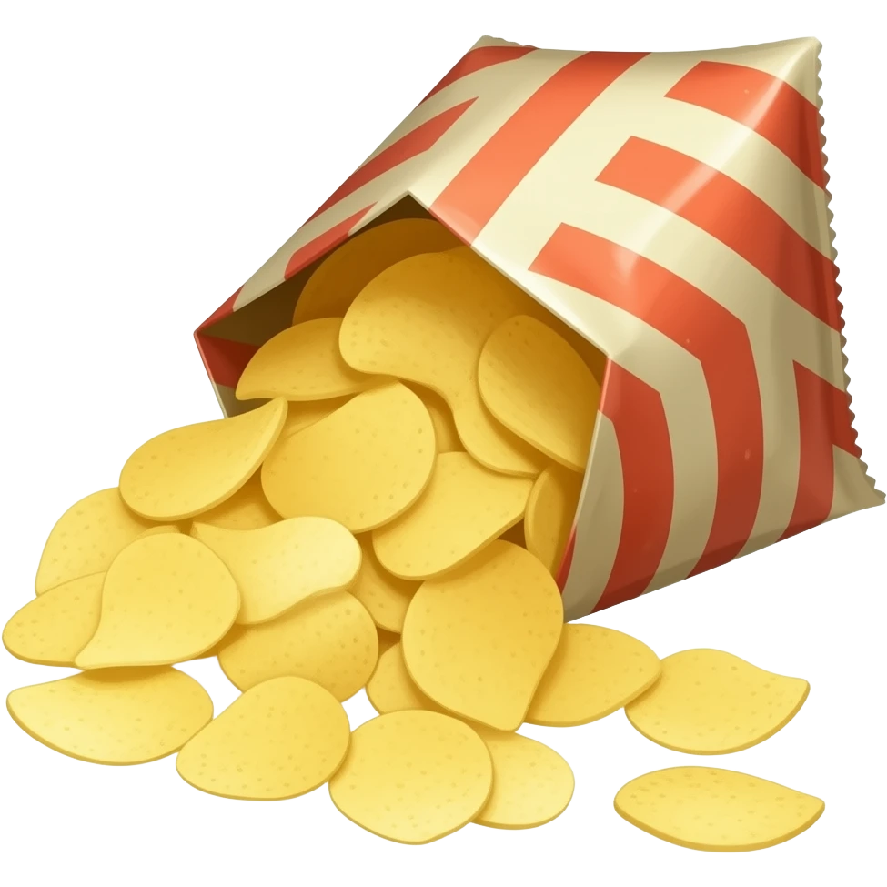 Opened bag of chips emoji