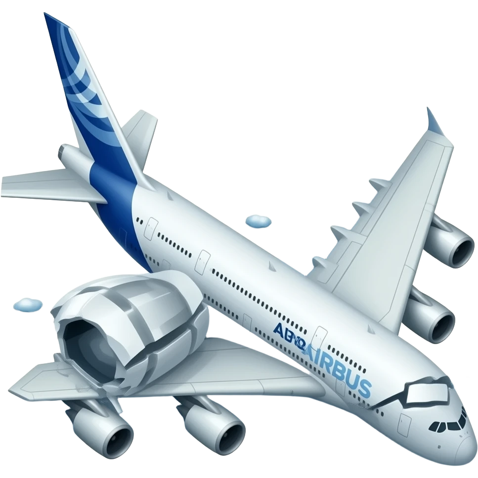 Crashed Airbus a380 emoji