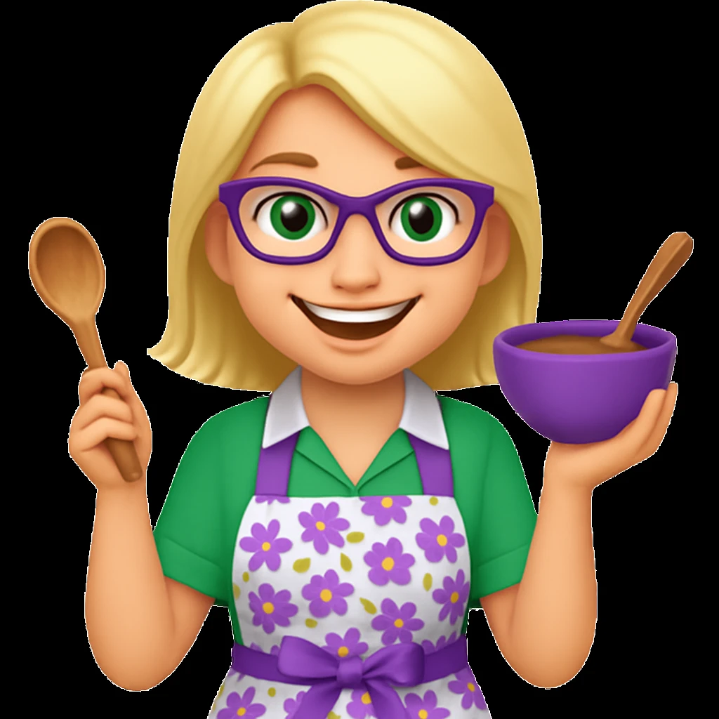 Make her smiling, keep all other features the same in emoji style emoji