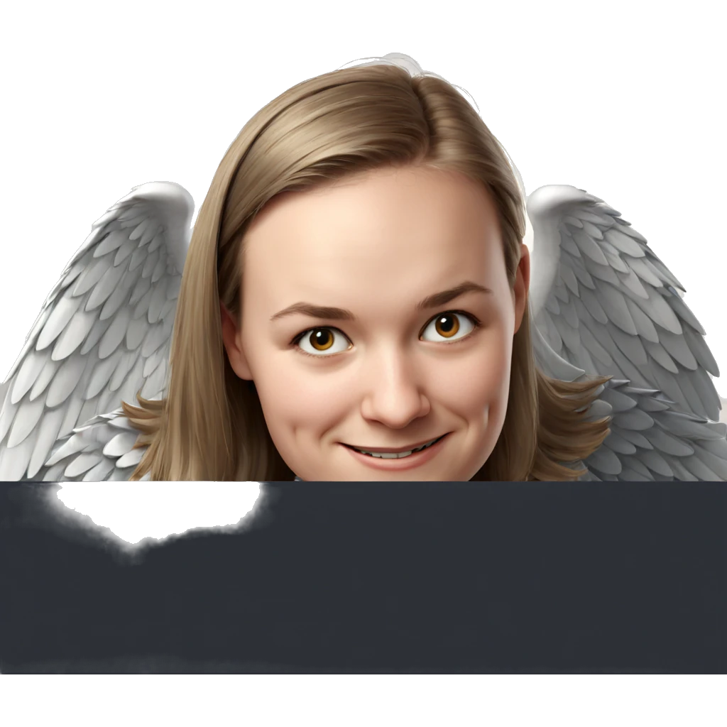 smiling boy with realistic wings emoji