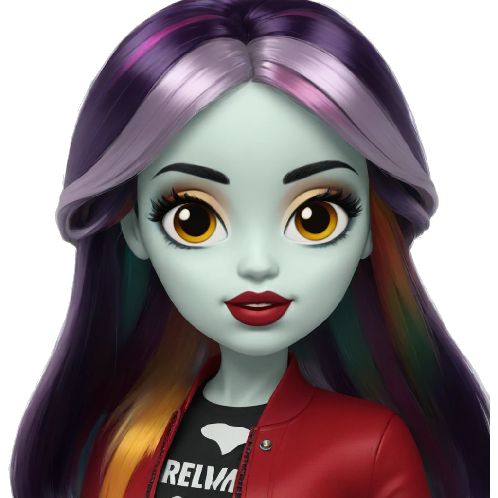 multicolored hair beauty portrait emoji