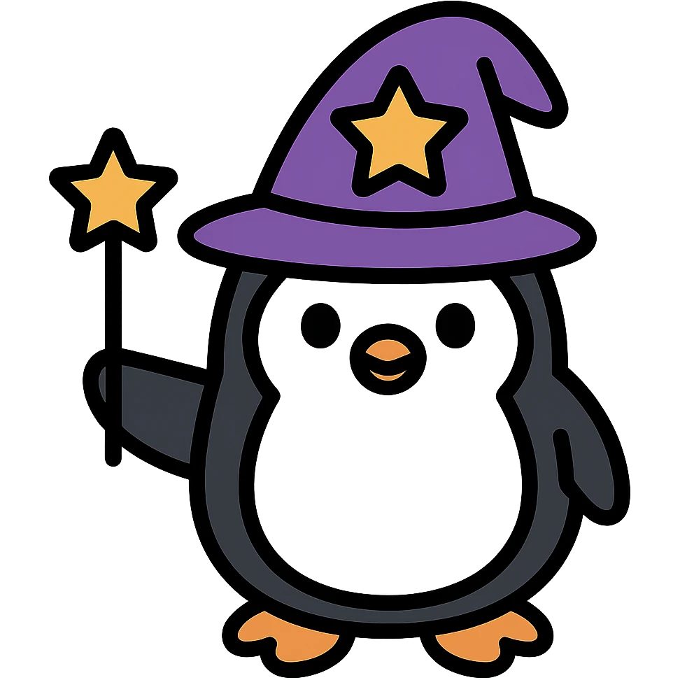 Penguin Wizard emoji