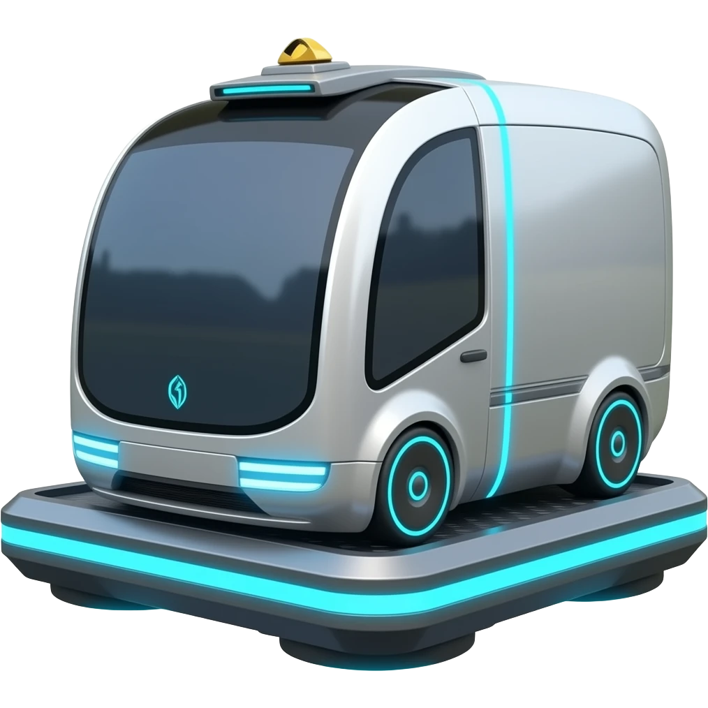 futuristic delivery car emoji