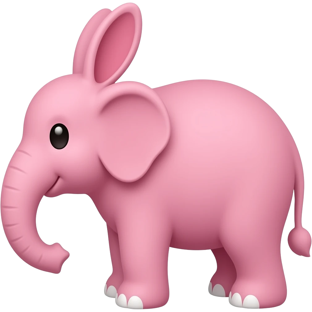 Pink bunny elephant emoji