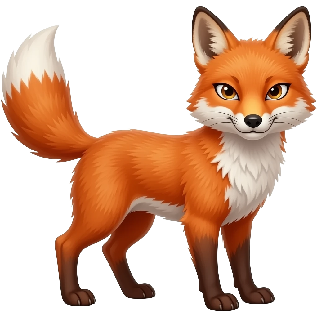 evil looking red fox emoji