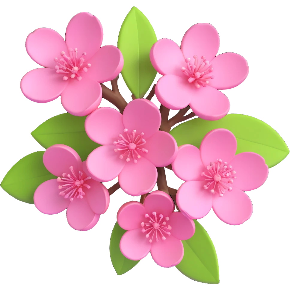 pink cherry blossom cluster emoji