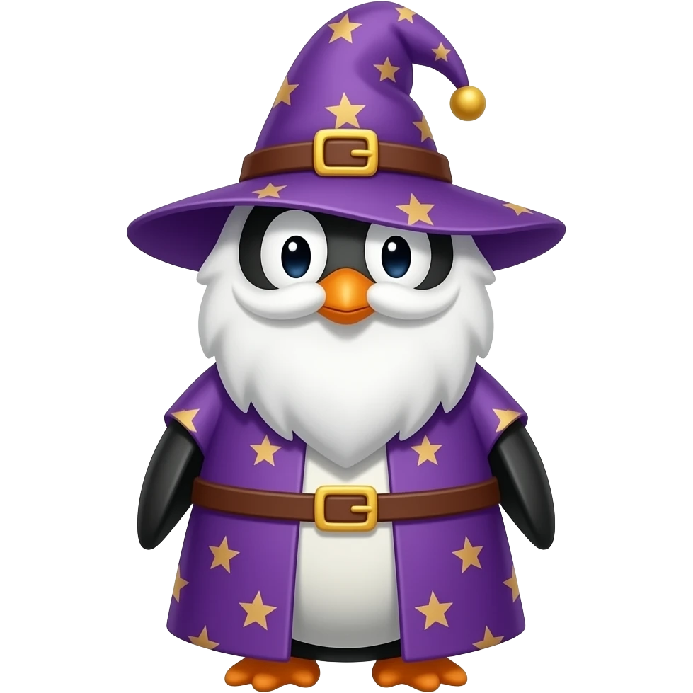 Penguin Wizard emoji