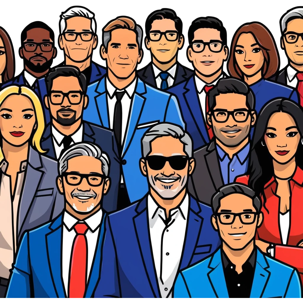 Grant Cardone, Tai Lopez, Josh King Madrid, Alex Hormozi, Iman Gadzhi, Daniel G, Branden Condy, Patrick Bet-David, Dan Henry, Luke Belmar, Shelby Sapp, Leila Hormozi, Tefi Valenzuela, business, influencers, friends, rich millionaire success lifestyle, private jet , supercars, success, sales emoji