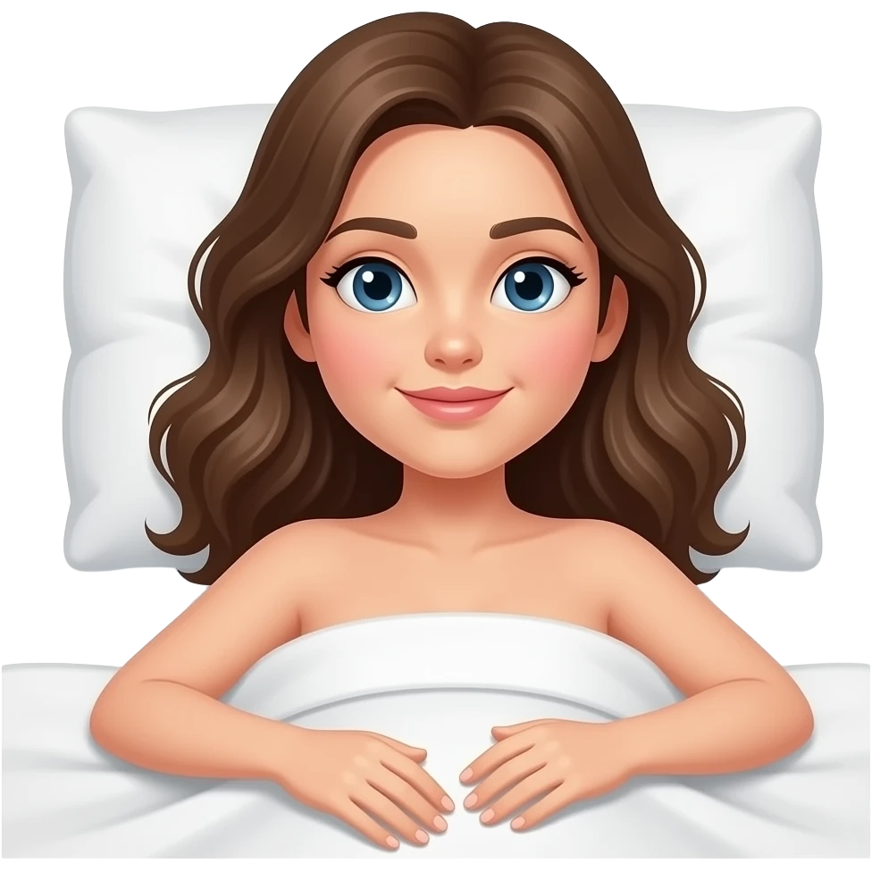 naked woman laying on the bed emoji