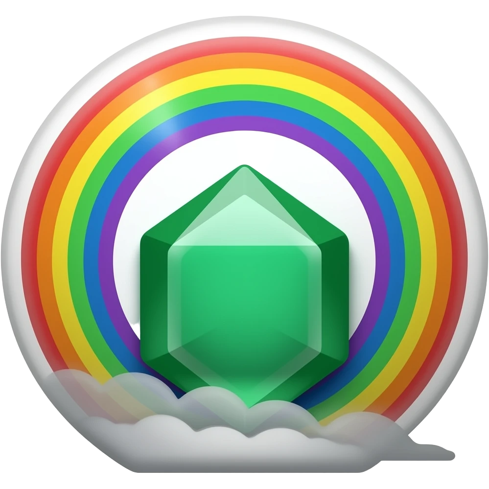 give me the rainbow six siege Emerald Rank sticker emoji