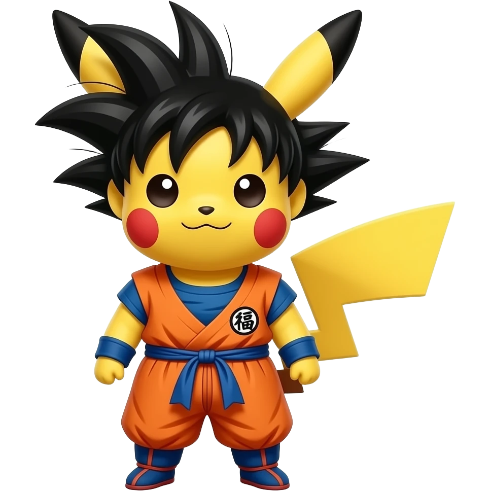 Pikachu dressed as Goku emoji