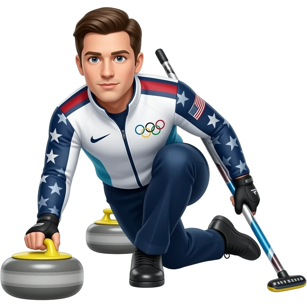 USA Olympic curler male emoji