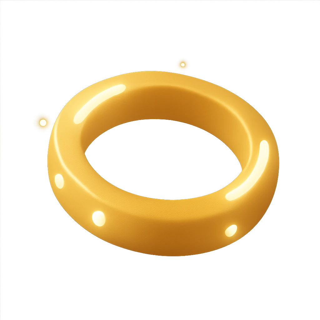 magical yellow bangle glowing fantasy jewelry detailed emoji