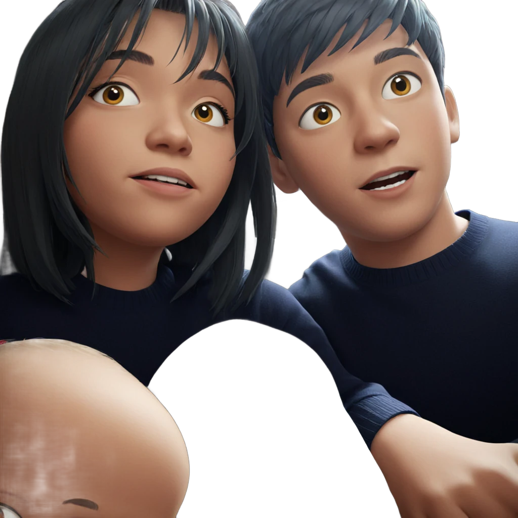 girl and boy in sweaters emoji