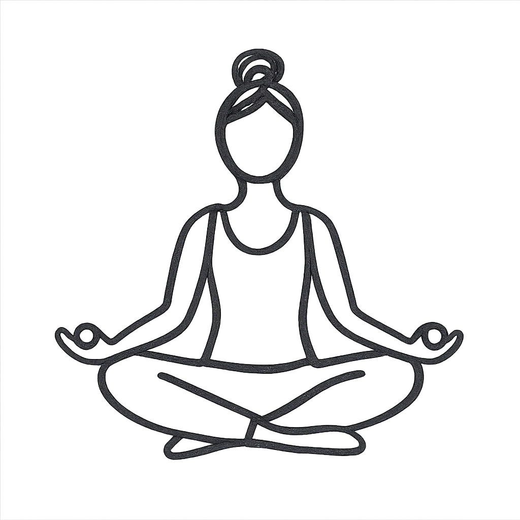 yoga woman, simple emoji