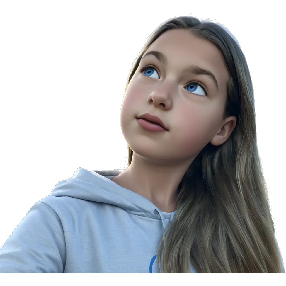 girl under blue sky emoji