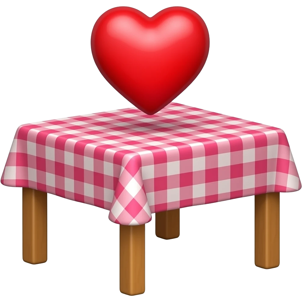 valentines day table emoji