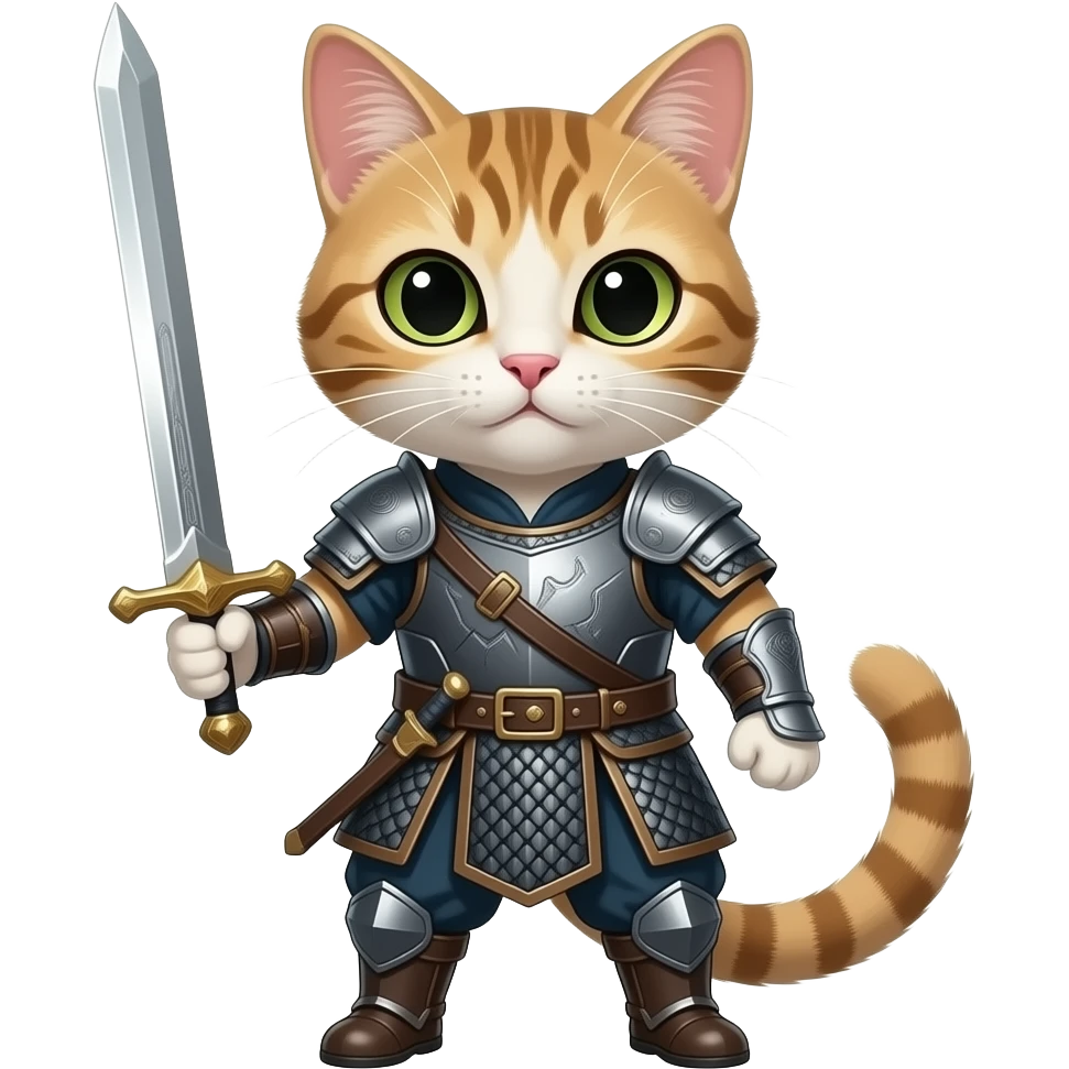 A cat With a sword emoji