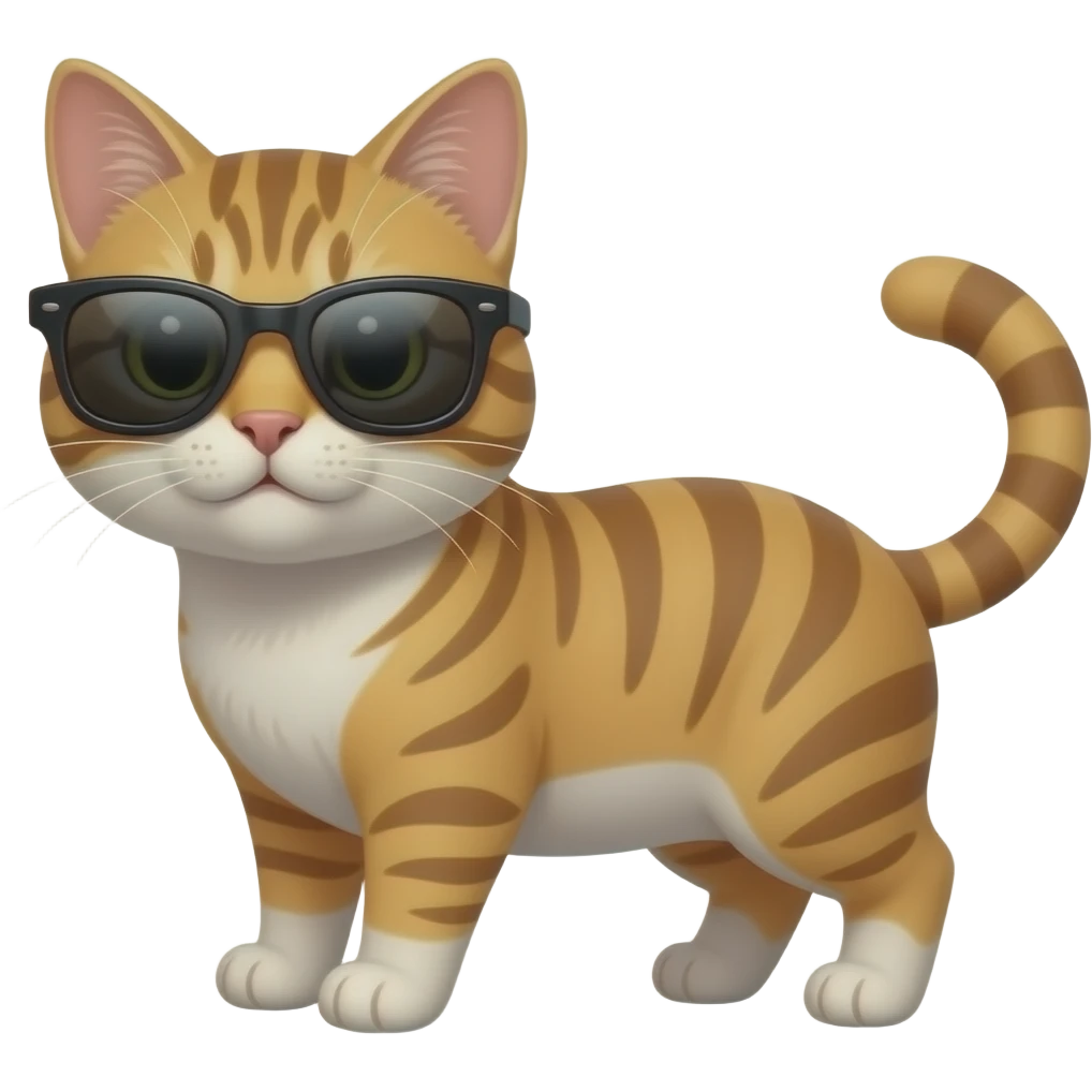 Cat wearing sunglasses emoji