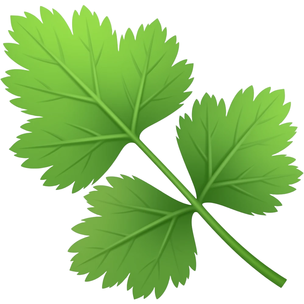 Kawaii cilantro emoji