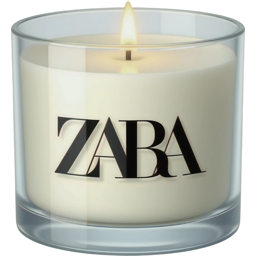 zara candle in a cream white shade emoji
