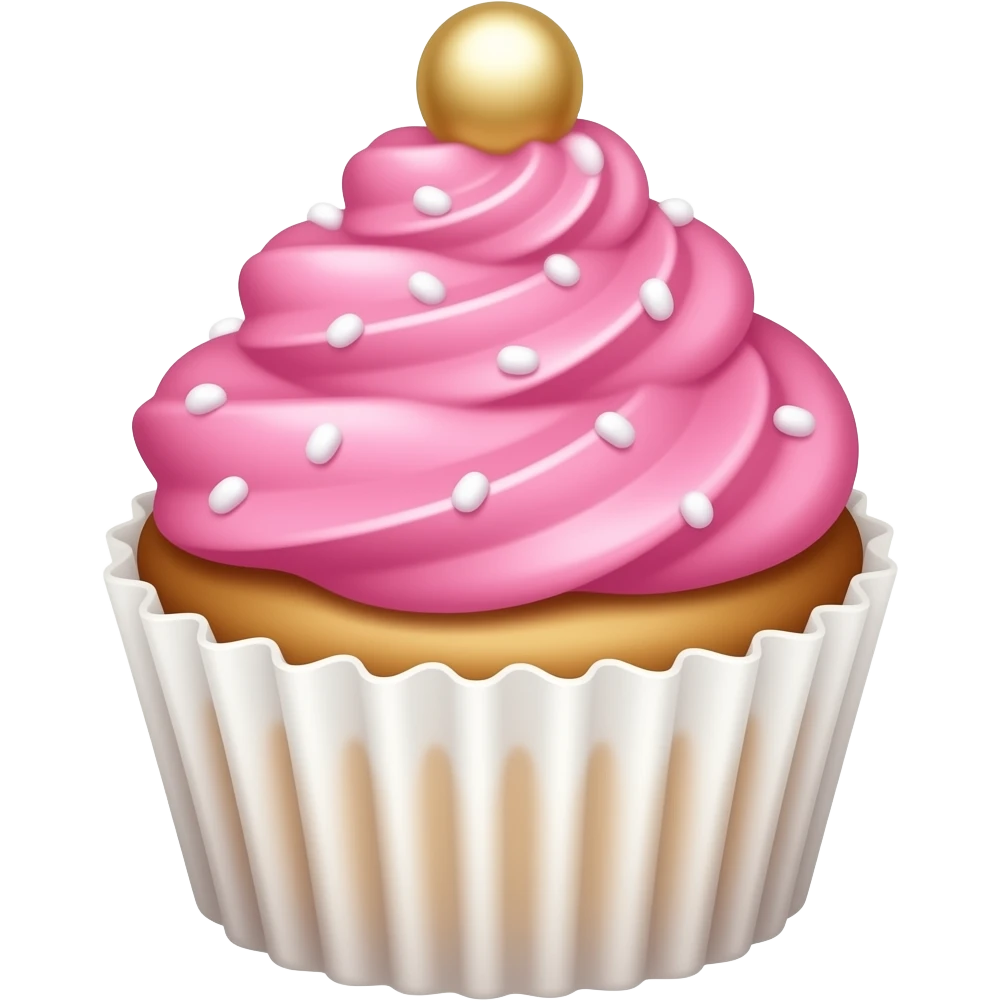 Cupcake with pink icing emoji