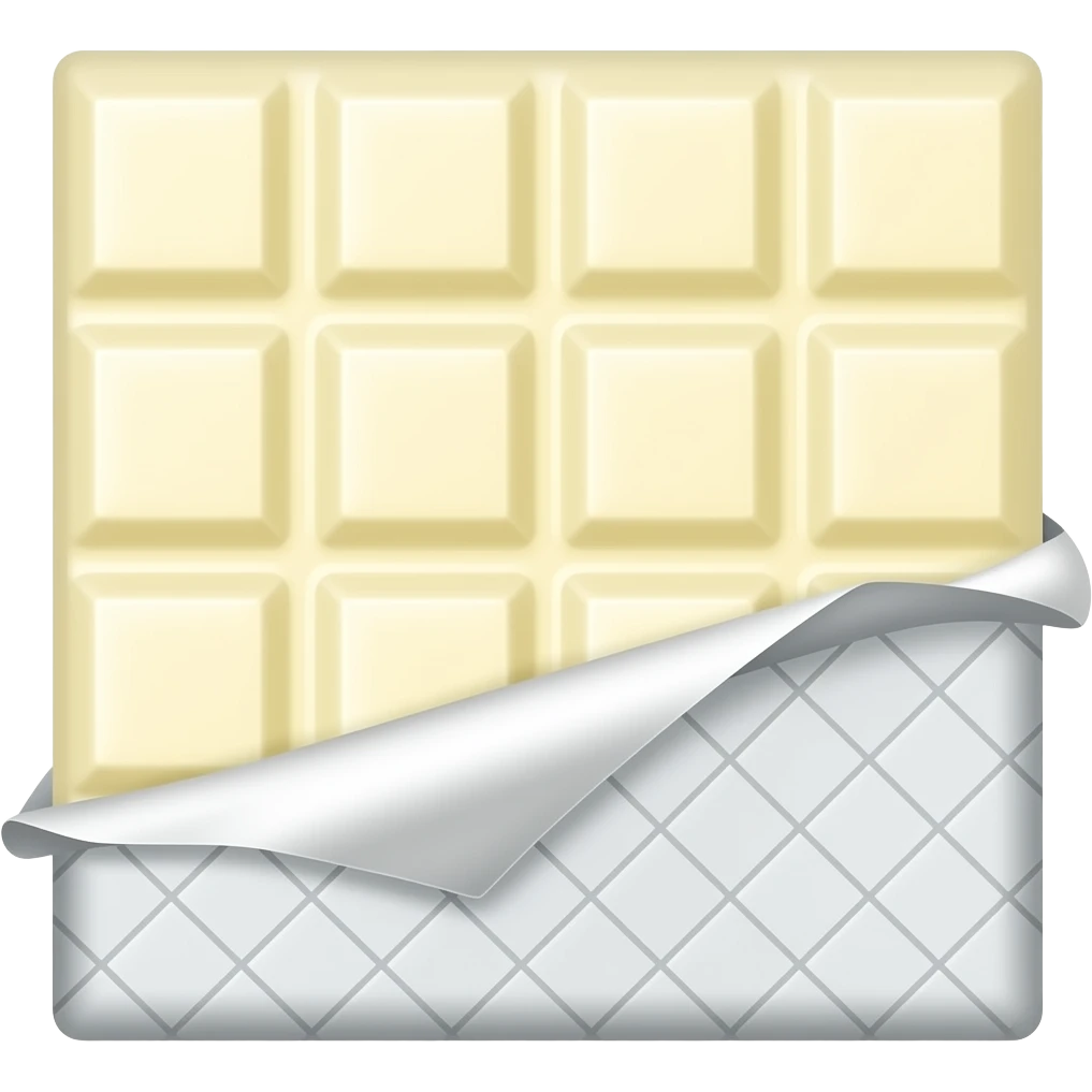 Emoji tablette chocolat  blanc emoji