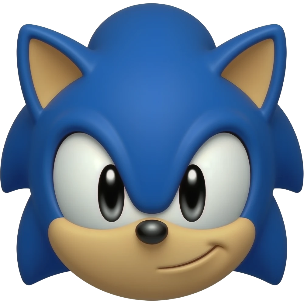 Sonic the hedgehog’s head emoji
