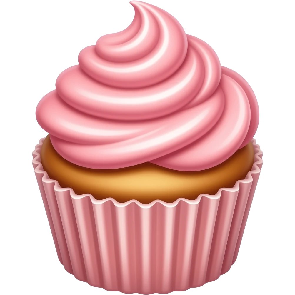 Cupcake with pink icing emoji
